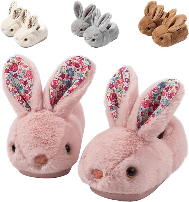 pantuflas de conejos de colores